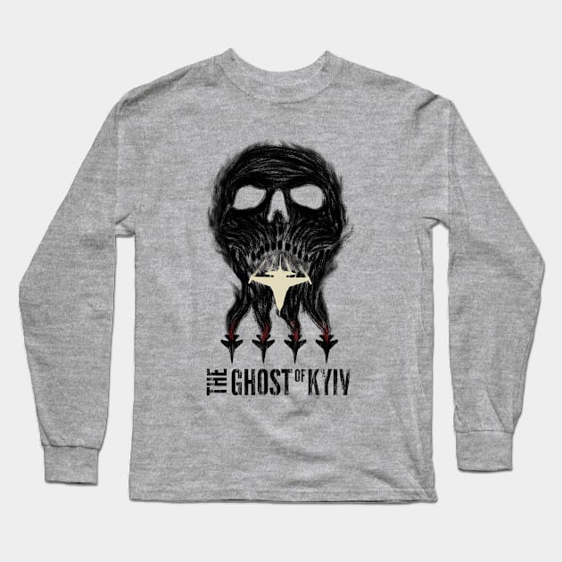 Ghost of Kyiv Long Sleeve T-Shirt by bohsky